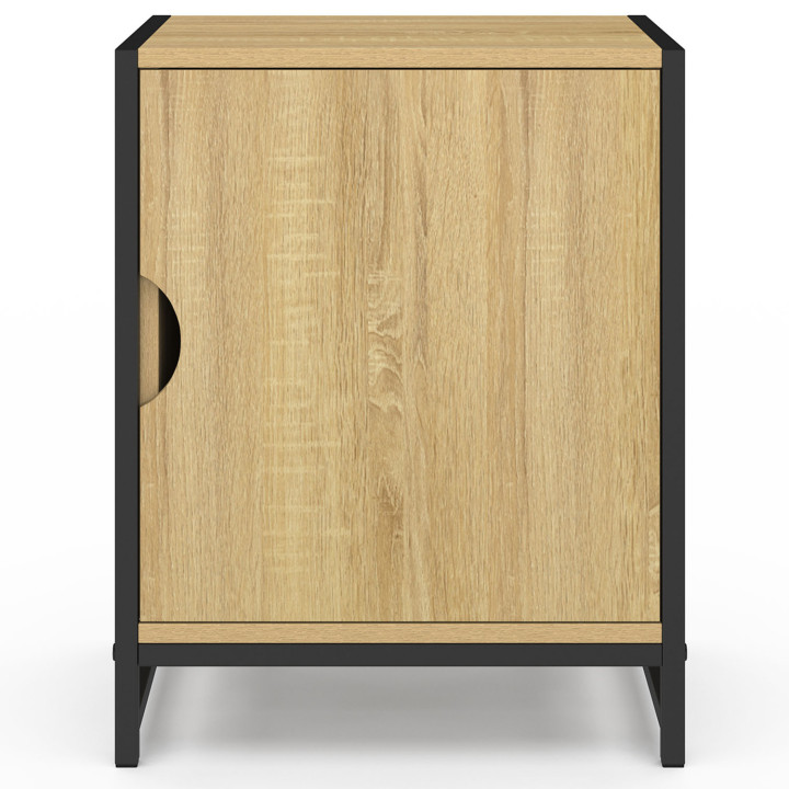 Set di 2 comodini a 1 anta design industriale - DETROIT | IDMarket