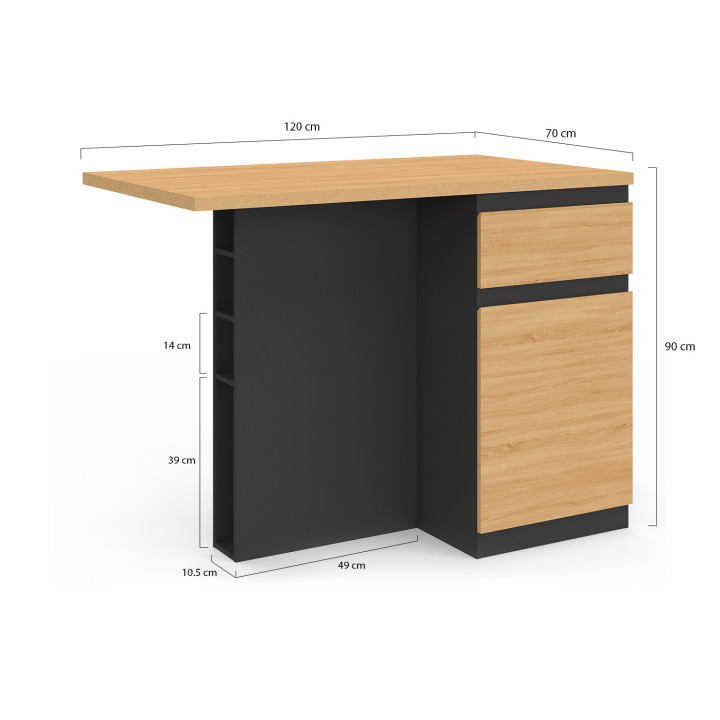 Portabottiglie in legno e nero per 4 persone - TINO | Zen Cart! IDMarket