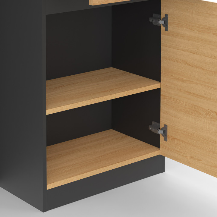 Portabottiglie in legno e nero per 4 persone - TINO | Zen Cart! IDMarket