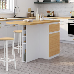 Portabottiglie in legno e bianco per 4 persone - TINO | Zen Cart! IDMarket