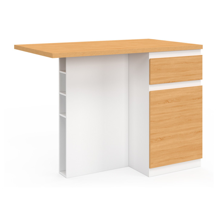 Portabottiglie in legno e bianco per 4 persone - TINO | Zen Cart! IDMarket