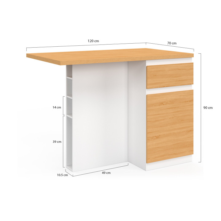 Portabottiglie in legno e bianco per 4 persone - TINO | Zen Cart! IDMarket
