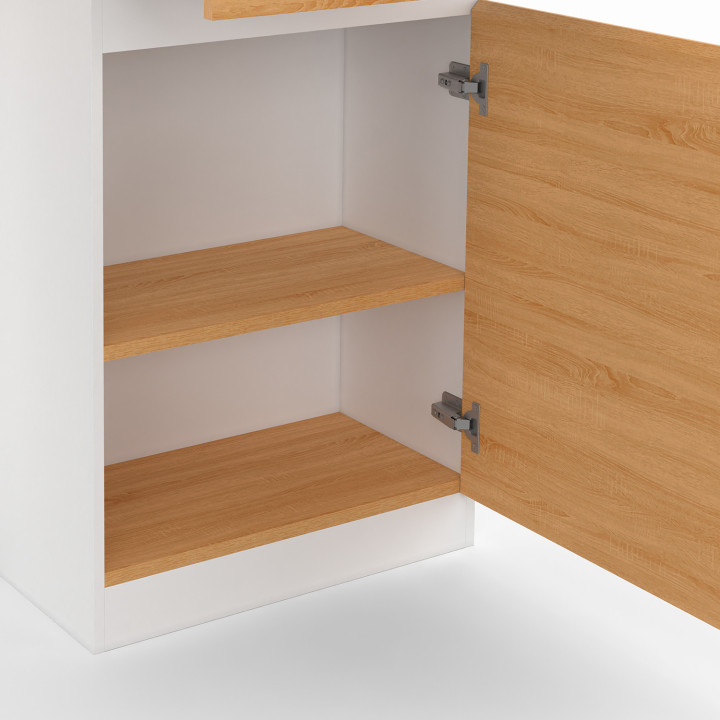 Portabottiglie in legno e bianco per 4 persone - TINO | Zen Cart! IDMarket