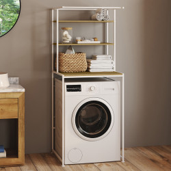 Scaffalatura sopra una lavatrice in metallo bianco - DETROIT | IDMarket