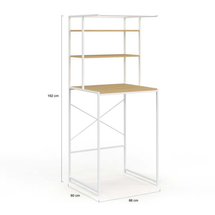 Scaffalatura sopra una lavatrice in metallo bianco - DETROIT | IDMarket