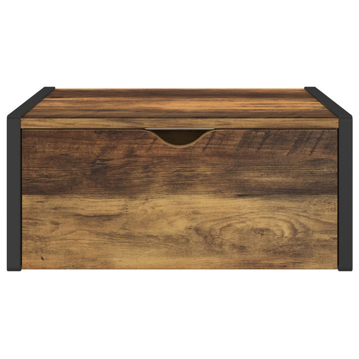 Comodini a parete in legno scuro e nero, stile industriale - HAWKINS | IDMarket