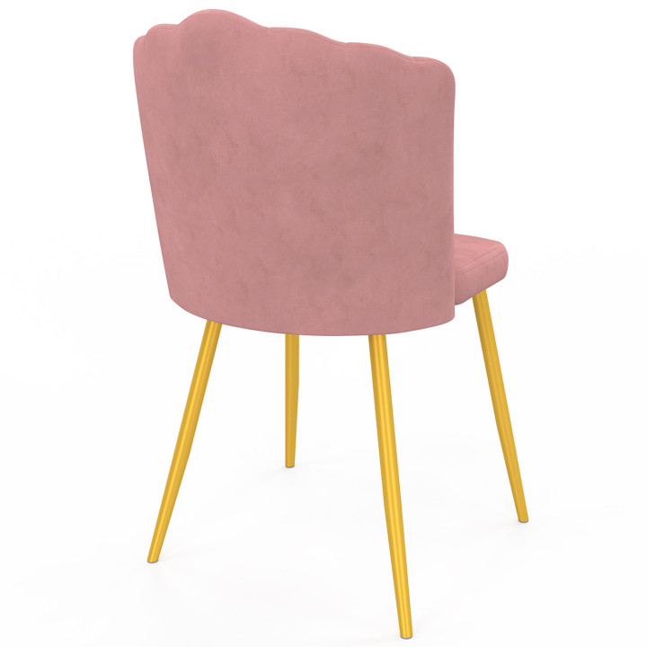 A buon mercato le sedie a conchiglia in velluto rosa - ADELLA | ID Market