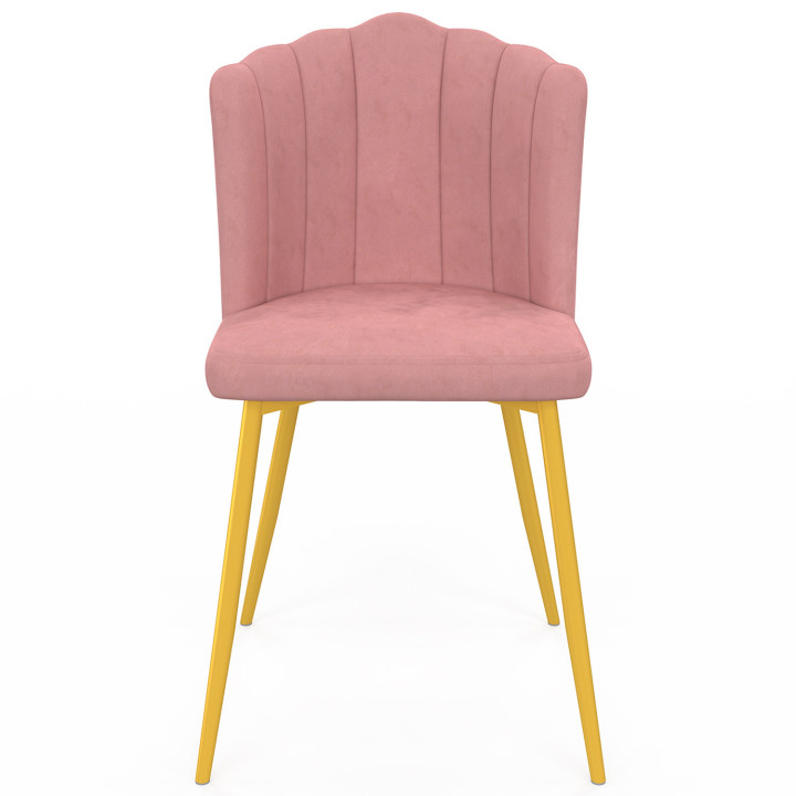 A buon mercato le sedie a conchiglia in velluto rosa - ADELLA | ID Market