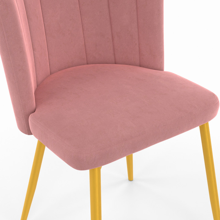 A buon mercato le sedie a conchiglia in velluto rosa - ADELLA | ID Market