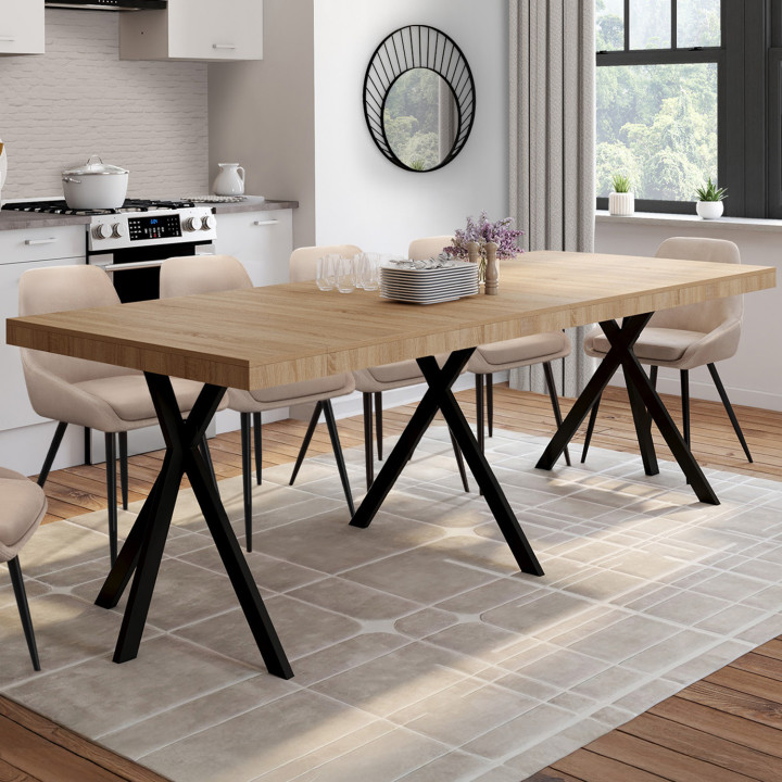 Consolle allungabile per 10 persone 235 cm design industriale - ALIX | Zen Cart! IDMarket