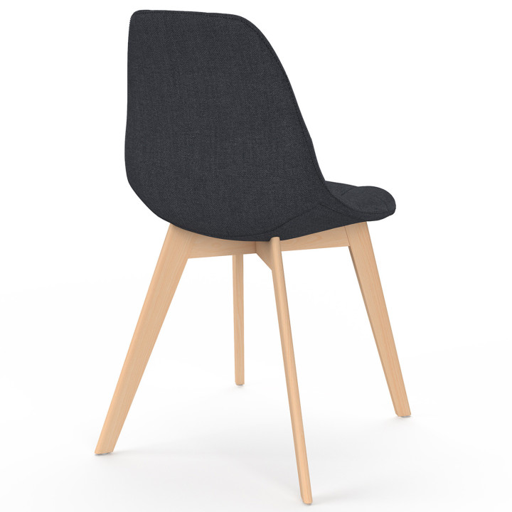 Set di 6 sedie scandinave di colore misto grigio scuro x2, terracotta x2, beige x2 - GABY | Zen Cart! IDMarket