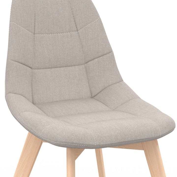 Set di 6 sedie scandinave di colore misto grigio scuro x2, terracotta x2, beige x2 - GABY | Zen Cart! IDMarket