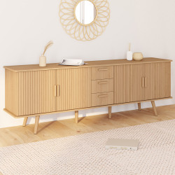 Buffet 180 cm XXL 4 ante e 3 cassetti a doghe di rovere - JULIETTE | IDMarket