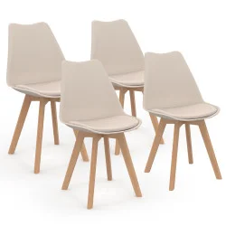 Sedie da pranzo scandinave beige - SARA | ID Market