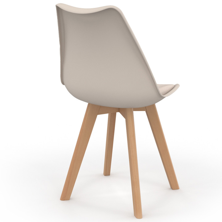 Sedie da pranzo scandinave beige - SARA | ID Market