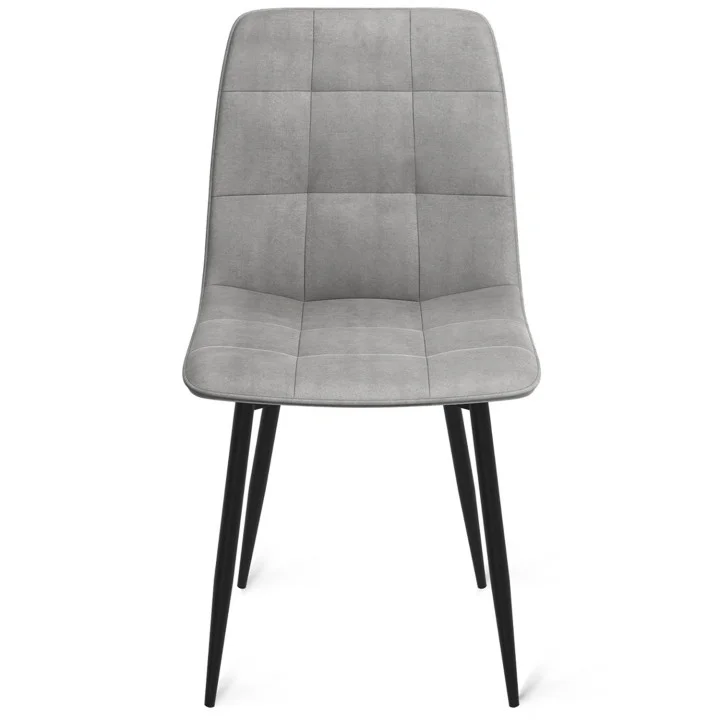 Sedie moderne in velluto blu x2, grigio scuro x2, grigio chiaro x2, giallo x2 - MILA | ID Market