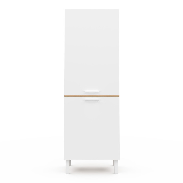 Colonna da cucina bianca e faggio 60 cm - CINA | Zen Cart! IDMarket