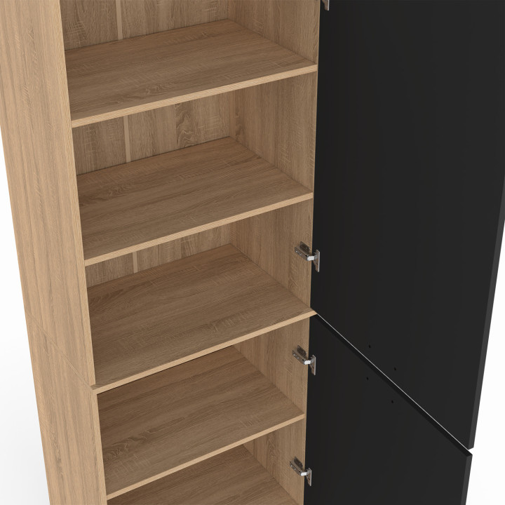 Colonna da cucina in faggio e nero 60 cm - CINA | Zen Cart! IDMarket