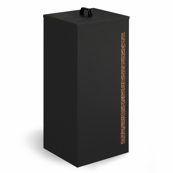 Contenitore per pellet - stoccaggio di pellet da 55 kg nero 36 x 36 x 87 cm | IDMarket