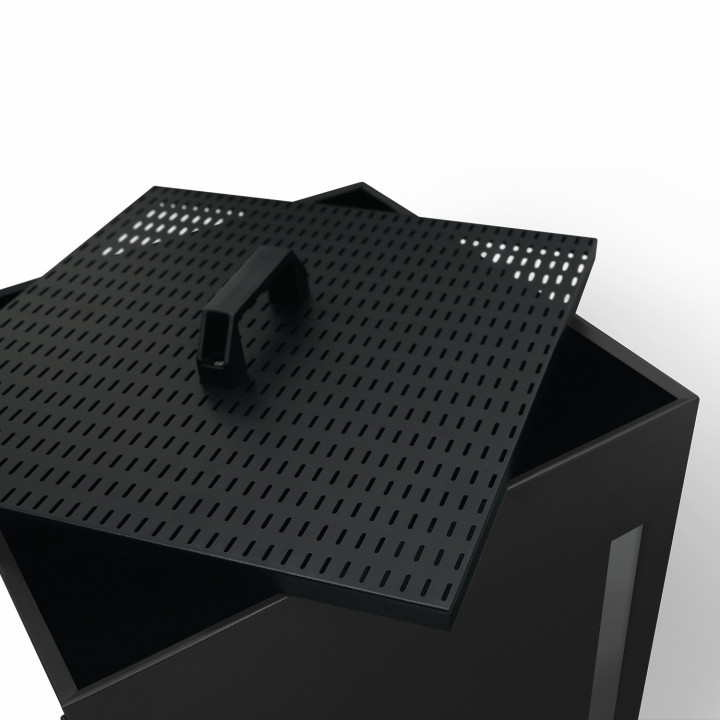 Contenitore per pellet - stoccaggio di pellet da 55 kg nero 36 x 36 x 87 cm | IDMarket