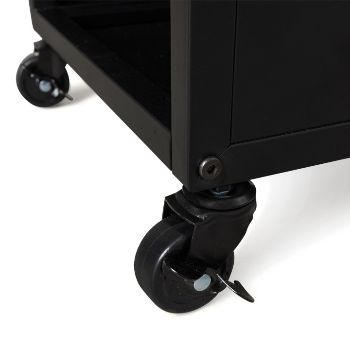 Portatronchi da interno in acciaio nero da 119 cm su ruote | IdMarket