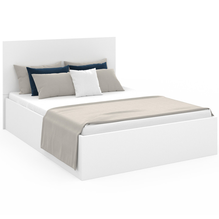 Letto matrimoniale con box-beauty 140x190cm bianco - SEASIDE | ID Market
