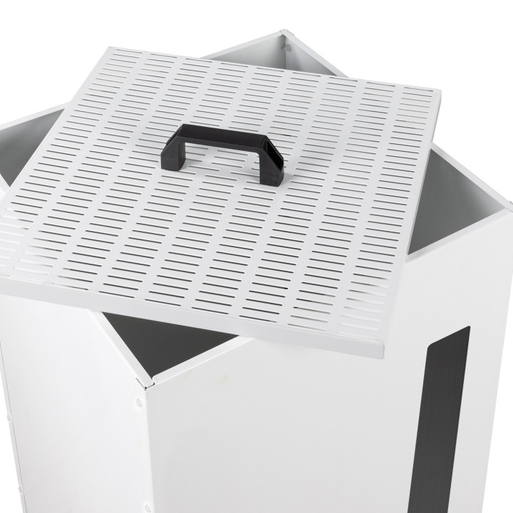 Contenitore per pellet - stoccaggio di pellet 45 kg bianco 36 x 36 x 76 cm | IDMarket