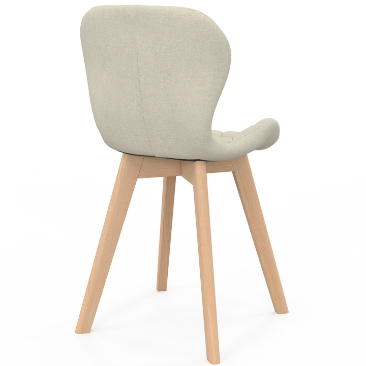 Sedie moderne in tessuto misto grigio scuro x2, terracotta x2, beige x2 - ROBINE | ID Market
