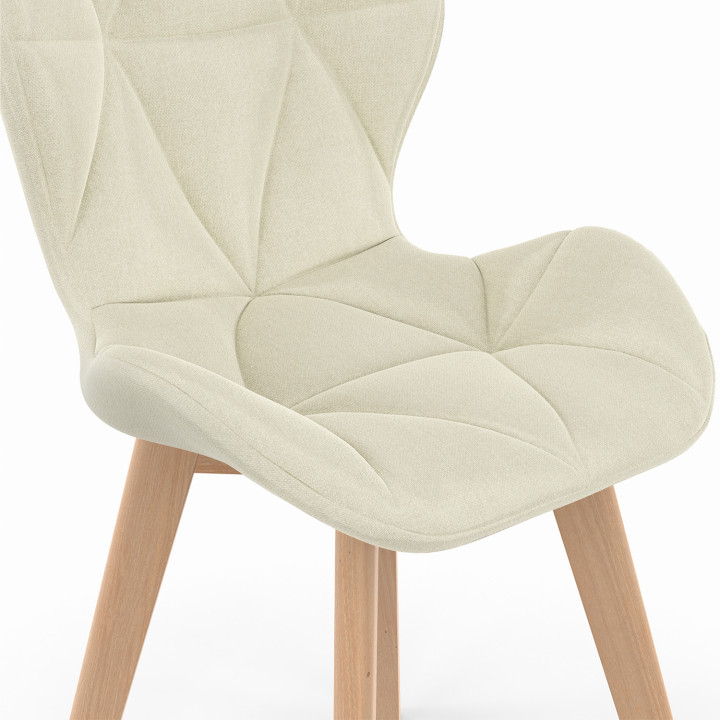Sedie moderne in tessuto misto grigio scuro x2, terracotta x2, beige x2 - ROBINE | ID Market