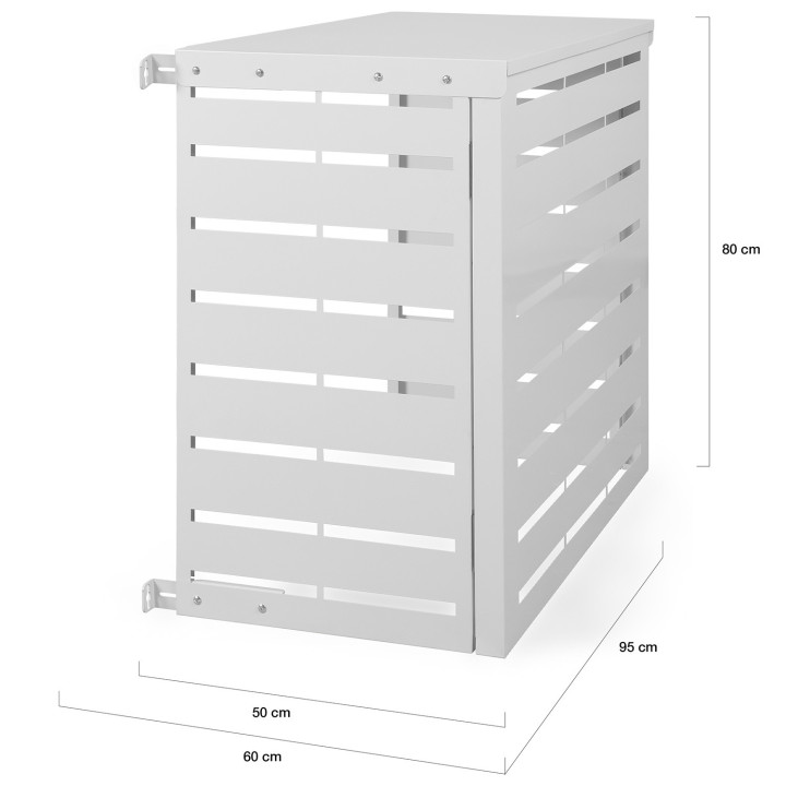 Coperchio per aria condizionata in metallo bianco 95 x 50 x 80 cm | IDMarket