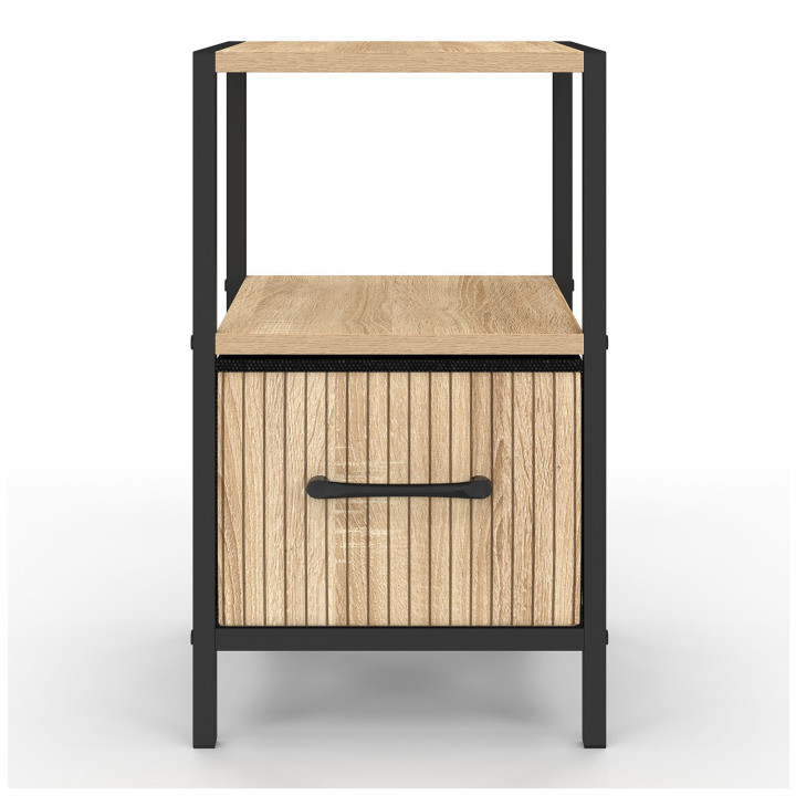 Comodini a doghe con cassetto e nicchia - UTAH | IDMarket