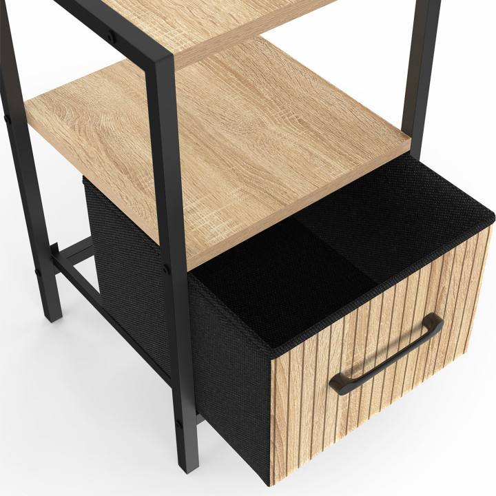 Comodini a doghe con cassetto e nicchia - UTAH | IDMarket