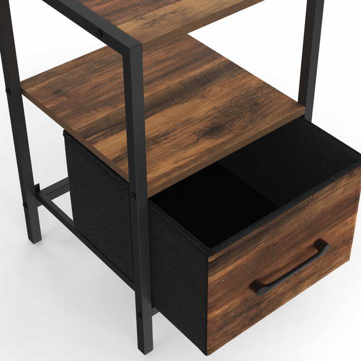 Comodini con cassetto e nicchia effetto legno invecchiato - HAWKINS | IDMarket