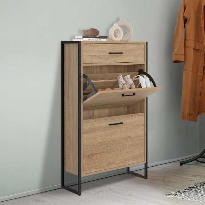 Scarpiera industriale a 2 ante e 1 cassetto - LUIS | ID Market