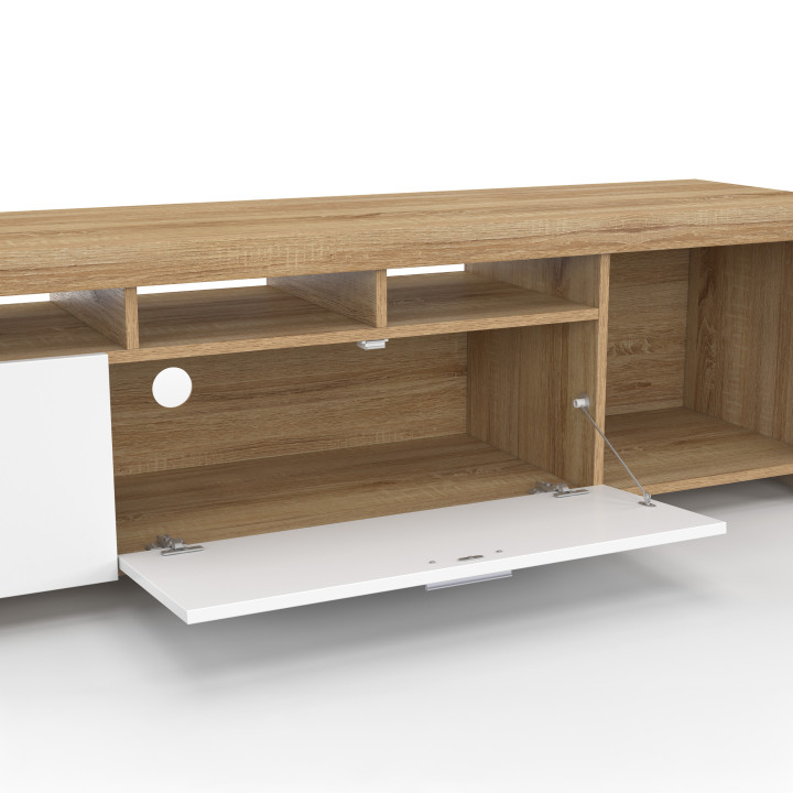 Porta TV 180 cm con armadi bianchi - MALO | IDMarket