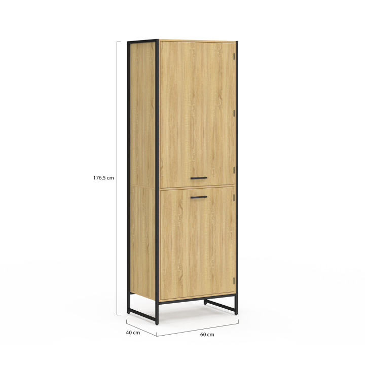 Colonna della cucina industriale con ante di design - DETROIT | IDMarket