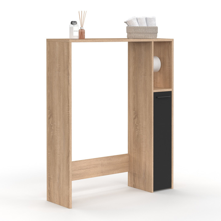 Mobile in faggio e nero con piano WC - WALLIS | La gamma WALLIS IDMarket