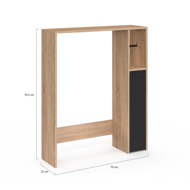 Mobile in faggio e nero con piano WC - WALLIS | La gamma WALLIS IDMarket