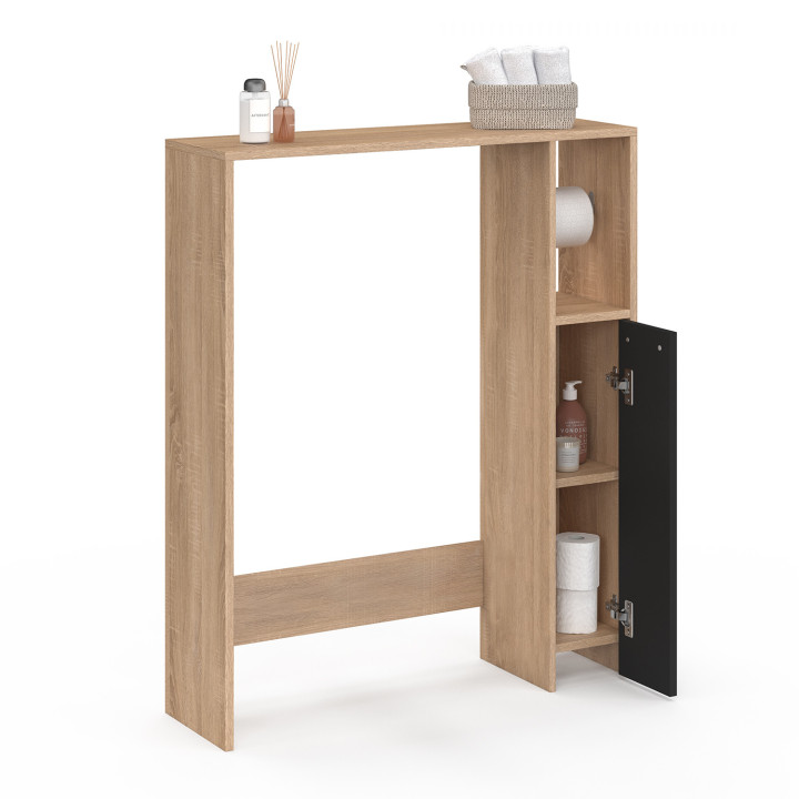 Mobile in faggio e nero con piano WC - WALLIS | La gamma WALLIS IDMarket