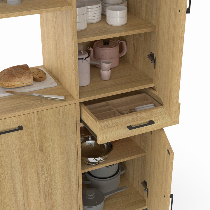 Credenza da cucina con colonna a 3 ante dal design industriale - DETROIT | DETROIT IDMarket
