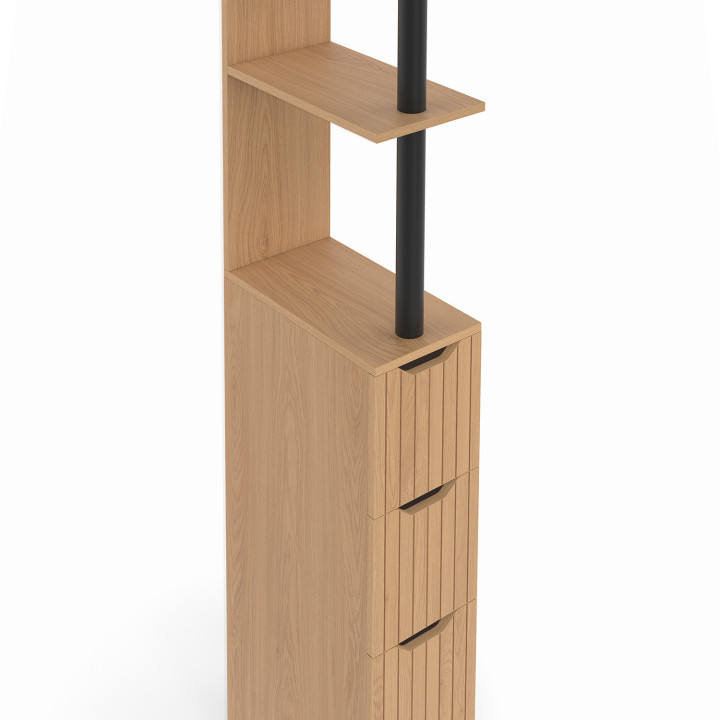 Scaffale a 3 ante in rovere - JULIETTE | IDMarket