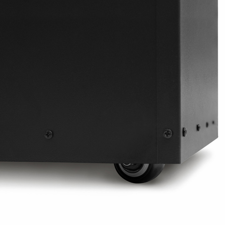 Contenitore per pellet - stoccaggio pellet 45 kg nero motivo floreale 36 x 36 x 76 cm | IDMarket