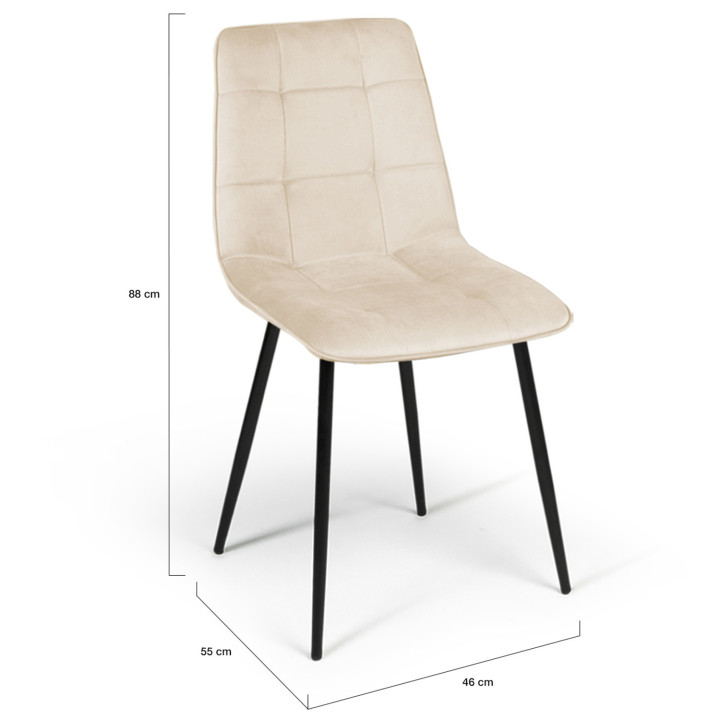 Set di 6 sedie in misto pastello - MILA | IDMarket