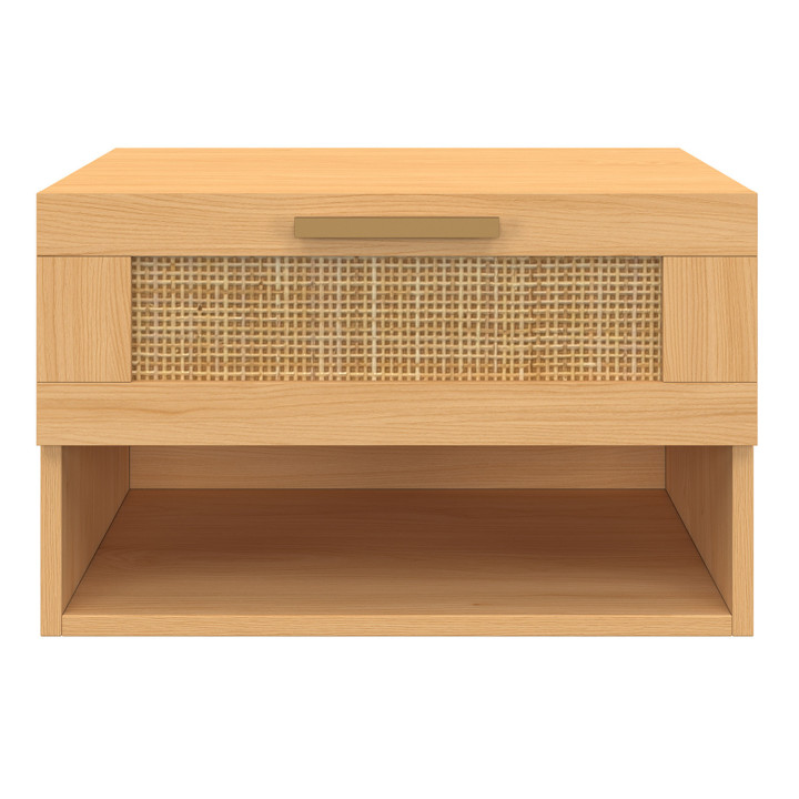 Set di 2 comodini in canna naturale e legno - ROBERT | Anglaise IDMarket