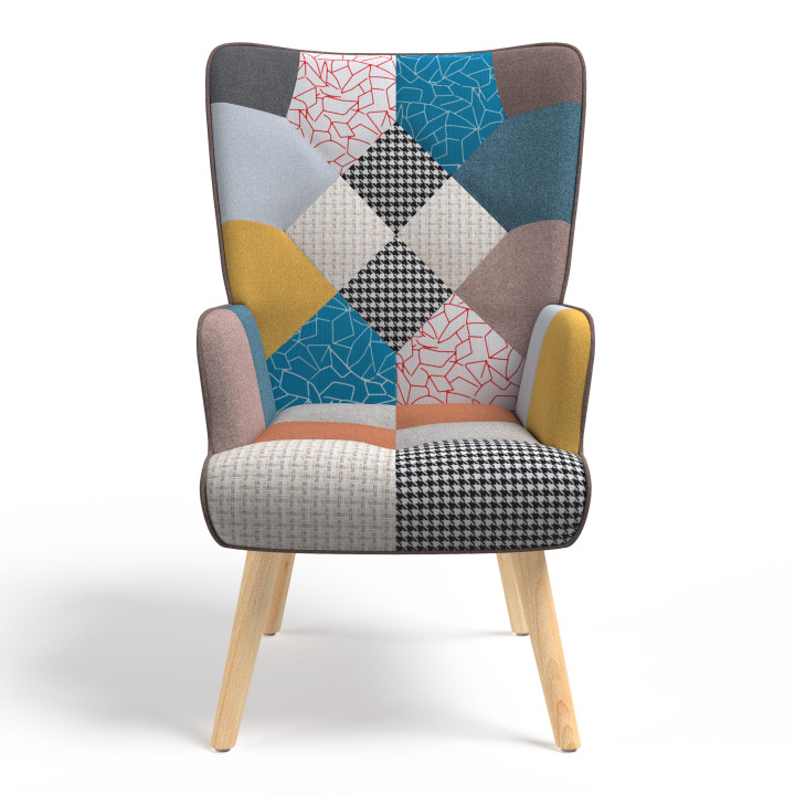 A buon mercato Poltrona scandinava patchwork | ID Market