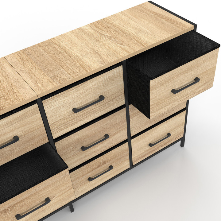 Cassettiera industriale a 12 cassetti 140 cm - UTAH | Zen Cart! IDMarket