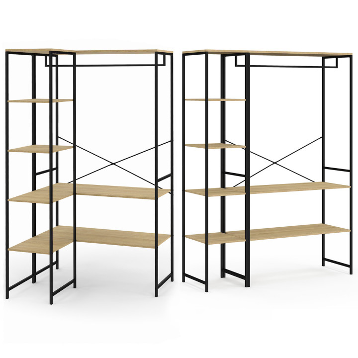 Armadio doppio di design industriale 123 cm - DETROIT | IDMarket