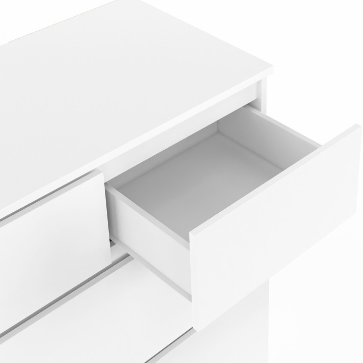 Cassettiera a 8 cassetti 160 cm in legno bianco - TOMI | REGNO UNITO IDMarket