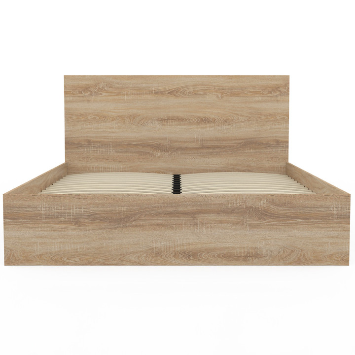 Letto matrimoniale con testiera e base in faggio 160x200cm - OMAHA | ID Market