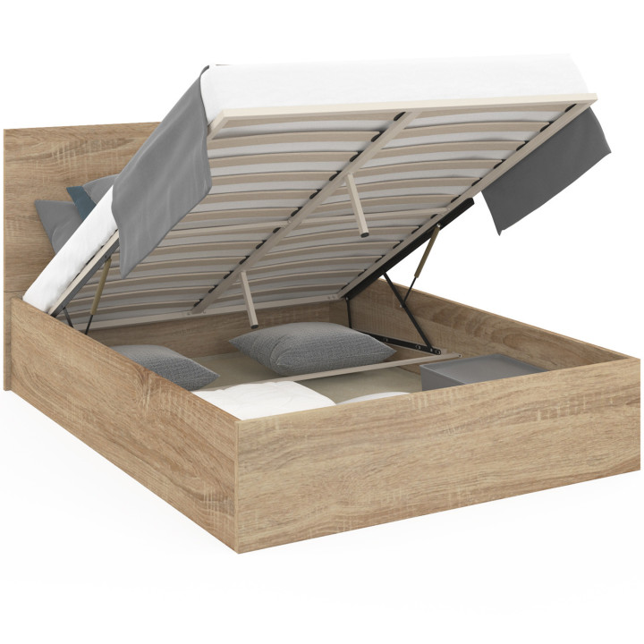 Letto matrimoniale 160 x 200 cm in faggio, testata e base - SEASIDE | ID Market